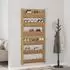 vidaXL Schuhschrank 2er-Set Holzwerkstoff Artisan-Eiche 85x18x90cm