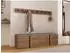 Mirjan24 Orion VII Garderoben-Set mit Sitzbank, 2 Schuhschränke, Nussbaum/grau (800002079876)