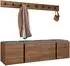 Mirjan24 Orion VII Garderoben-Set mit Sitzbank, 2 Schuhschränke, Nussbaum/grau (800002079876)