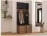 Mirjan24 Orion IV Garderoben-Set nussbaumfarben/schwarz, 84x186x46cm