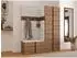 Mirjan24 Orion III Garderoben-Set mit Sitzbank, nussbaumfarben/beige, 158x186x46cm (800002079990)