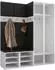 Mirjan24 Orion III Garderoben-Set mit Sitzbank, nussbaumfarben/beige, 158x186x46cm (800002079990)