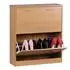 KADIMA DESIGN KIEL Schuhkipper 2 Klappen mit Ablage, Buche, 75x87x24cm
