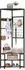 Costway Eckgarderobe 3-in-1, Metall, 49x49x171cm (VH35708OR)