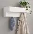 DanDiBo Wandgarderobe mit Ablage, Metall, weiß, 60x18x24cm (96742)