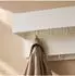 DanDiBo Wandgarderobe mit Ablage, Metall, weiß, 60x18x24cm (96742)
