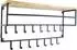 LOFT42 Petri Wandgarderobe 15 Haken, Metall, schwarz, 100x57x30cm