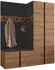Mirjan24 Orion III Garderoben-Set nussbaumfarben/anthrazit, 158x186x46cm (800002080002)