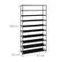 Relaxdays Schuhschrank Baylee Metall/Stoff, 83x28x158cm