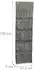 Relaxdays Schuhorganizer 15 Fächer 158 x 47,5 x 5 cm grau/transparent