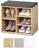 Kesper Schuhschrank mit Sitzkissen 51,5 cm Weiß/Grau