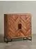 KADIMA DESIGN Schuhschrank Sheesham Massivholz, geschlossen, 100x105x40cm