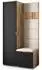 Masseno Lori Garderobenschrank Eiche Wotan, 3 Fächer, 95x181x51cm (800001380221)