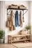 LOFT42 Jasmin Wandgarderobe, schwarz, Metall, 9 Haken, 60x80x32cm