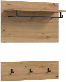 xonox.home Canu Wandgarderobe Artisan Eiche Dekor, 80x73x27cm