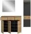 xonox.home Canu Garderobenkombination Eiche Artisan, basaltgrau, 180x190x37cm (C22)