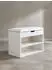 KADIMA DESIGN Schuhbank gepolstert mit Stauraum, weiß, 60x30x40cm