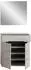 xonox.home Canu Garderoben-Set mit Spiegel & Schuhkommode, kaschmir, 80x190x37cm