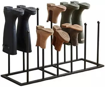 Relaxdays Stiefelhalter Metall, schwarz, 73x45x25cm