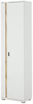 Furn.Design Bellport Mehrzweckschrank weiß matt, Eiche Wotan, LED (800001010970)
