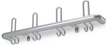 Promat Wandgarderobe NW284060 Aluminium F1 naturfarben 3 Hut-/6 Mantelhaken 600mm (NW284060)