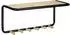 Wenko Wandgarderobe Loft Metall/Bambus, 6 Haken, schwarz/natur (71136800)