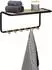 Wenko Wandgarderobe Loft Metall/Bambus, 6 Haken, schwarz/natur (71136800)