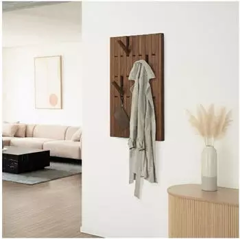 Home Deluxe Quest Garderobenpaneel Kautschukbaum nussbraun, 55x105cm