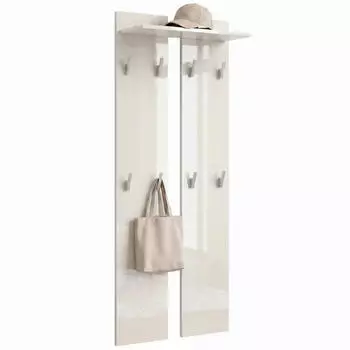 Vladon Wandpaneel 170 Garderobenpaneel creme hochglanz, 57x170x20cm (800000583765)