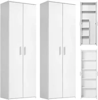 mokebo „Die Allzweckwaffe" Schrank-Set 2-teilig, weiß, 60x180x34cm (800000461585)