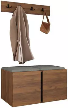 Mirjan24 Orion VI Garderoben-Set mit Schuhschrank, Kleiderhakenbrett, 2 Wandpanelen 42x42 (800002080108)