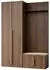 Mirjan24 Garderoben-Set Kerkin I Kleiderschrank + Schuhschrank + Kleiderhakenbrett nussbaum, 70x200x42cm