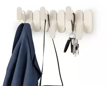 Umbra Tempo Wandgarderobe 6 Haken, Kunststoff, sand (1022941-1313)
