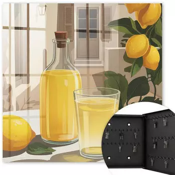 Tulup Schlüsselkasten mit Glasfront, Metall, schwarz, 30x30cm (010940900010100285857)