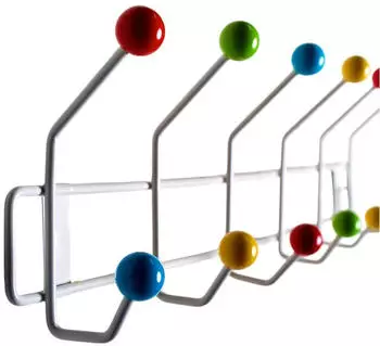 DESIGN DELIGHTS Colour Ball Garderobenleiste 12 Haken, Metall, weiß-bunt (10003066)