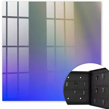 Tulup Schlüsselkasten mit Glasfront, Metall, schwarz, 30x30cm (010940900010100300452)