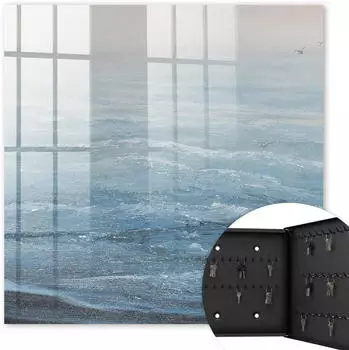 Tulup Schlüsselkasten "Maritime Harmonie" Metall schwarz 30x30cm
