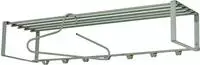 Spinder Design Garderobenleiste "REX" Wandgarderobe aus Stahl mit Hutablage und 5