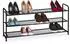 Relaxdays Baylee Schuhregal Metall, schwarz, 12 Paar, 100x48x25,5cm