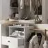 VICCO Liria Garderobenschrank weiß/Bambus 100x145cm mit Schublade (51635)