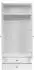 trendteam Basics Garderobenschrank weiß, 81x176x51cm, 2 Türen, 2 Schubladen (243461301)