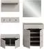 xonox.home Canu Garderoben-Set, 4-teilig, kaschmir, 175x190x37cm