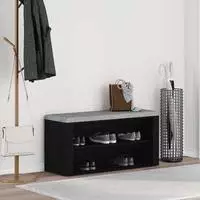 vidaXL Schuhbank Schwarze Eiche 100 x 35 x 45 cm Holzwerkstoff