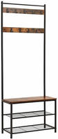 VASAGLE Garderobenst&auml;nder, mit Sitzfl&auml;che, mit Haken, 3 Ablagen, H&ouml;he 175 cm-41 -