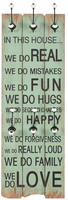Wandgarderobe Mit 6 Haken 120x40 Cm Happy Love Vidaxl