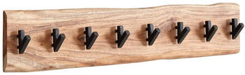 Wohnling Wandgarderobe Akazie Massivholz / Metall 90 x 19 x 9 cm WL6.357