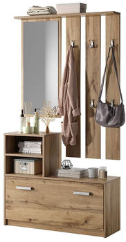 Selsey YESFIR Garderoben-Set 160x85x24 cm breit Wotan Eiche