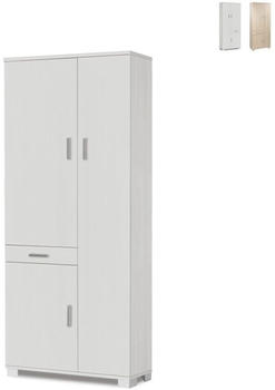 Sarmog Mehrzweckschrank 6 Einlegeböden 3 Türen Vigo 34,4x179x76,8 cm weiß