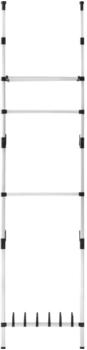 vidaXL Teleskop-Garderobe mit Stangen und Regal Aluminium (321107)