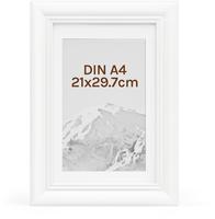 Bilderrahmen Fotogalerie, Holz Rahmen, Glasscheibe, Artos Stil Wei&szlig; A4...